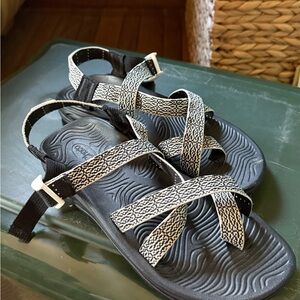 Chaco Black and White Sandals women's 9